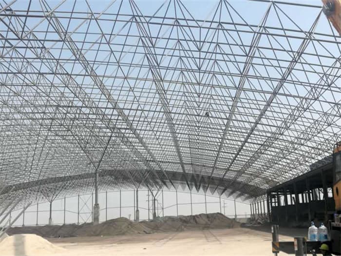 天门钢厂料仓网架工程
